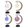 Led Stars / Moon / Apple / Sepak Takraw / Christmas Gift Handmade Hemp Rope Wrought Iron Night Light Party Room Decoration Light