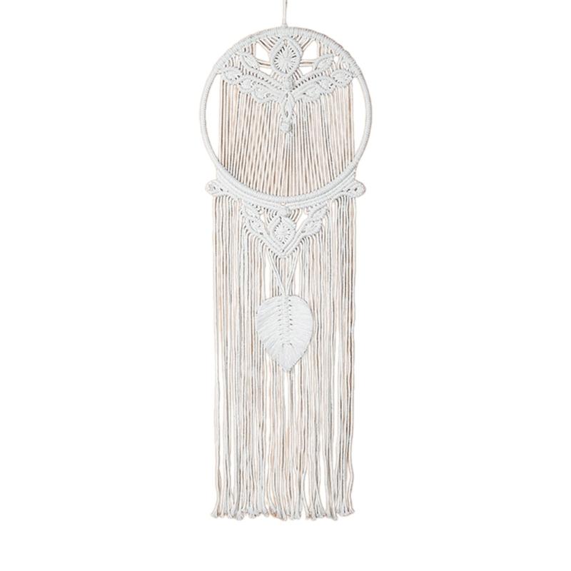 Macrame Woven Wall Hanging Leaf Tree Dream Catcher,Bohemian Handmade Room Hanging Tapestry,Wedding Decoration Crafts