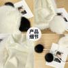 Cute Bear Ears Plush Hat Women'S Winter Warm Versatile Pullover Hat Fleece Windproof Ear Protection Lei Feng Hat