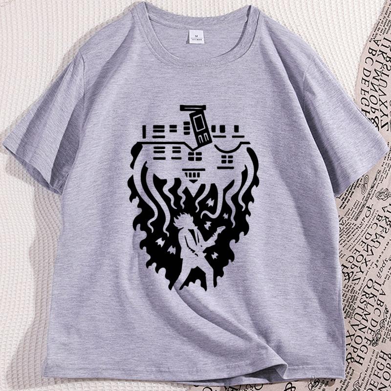 Eddie Vibes T Shirt Upside Down Tshirt Eddie Play Guitar Graphic T Shirts Men Women Causal Cotton Oneck Tees Streetwear Soft
