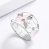 Trendy European and American Floral Engagement Ring – Women's Hot Style