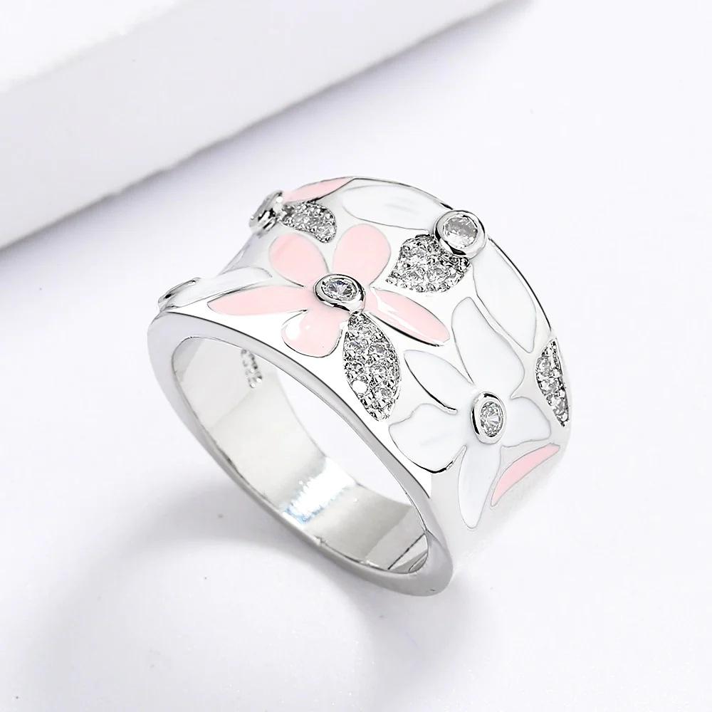 Trendy European and American Floral Engagement Ring – Women's Hot Style