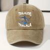 pc Tralalero Tralala Shark Letter Print Adjustable Retro Washable Baseball Cap Unisex Street Style Outdoor Sun Hat  Perfect G