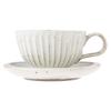 Cup and Saucer, Japanese Tableware, Powdered Finish, Kegimi (C/S), Mino Ware, Made In Japan, 10309