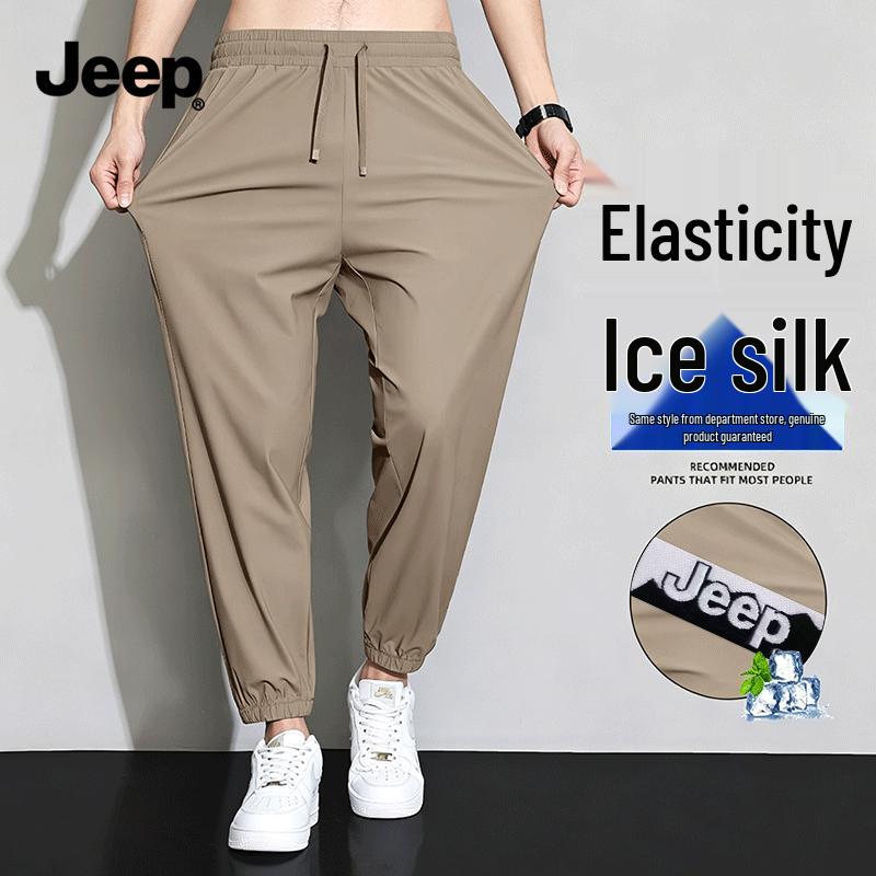 JEEP Men s Ice Silk Casual Jogger Pants 2XL хаки