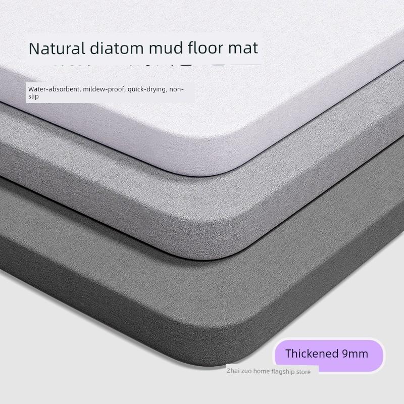 Diatomaceous Earth Foot Mat, Bathroom Carpet, Bathroom Floor Mat, Hard Mat, Non-Slip Mat for Toilet Entrance, Diatom Mud Absorbent Mat