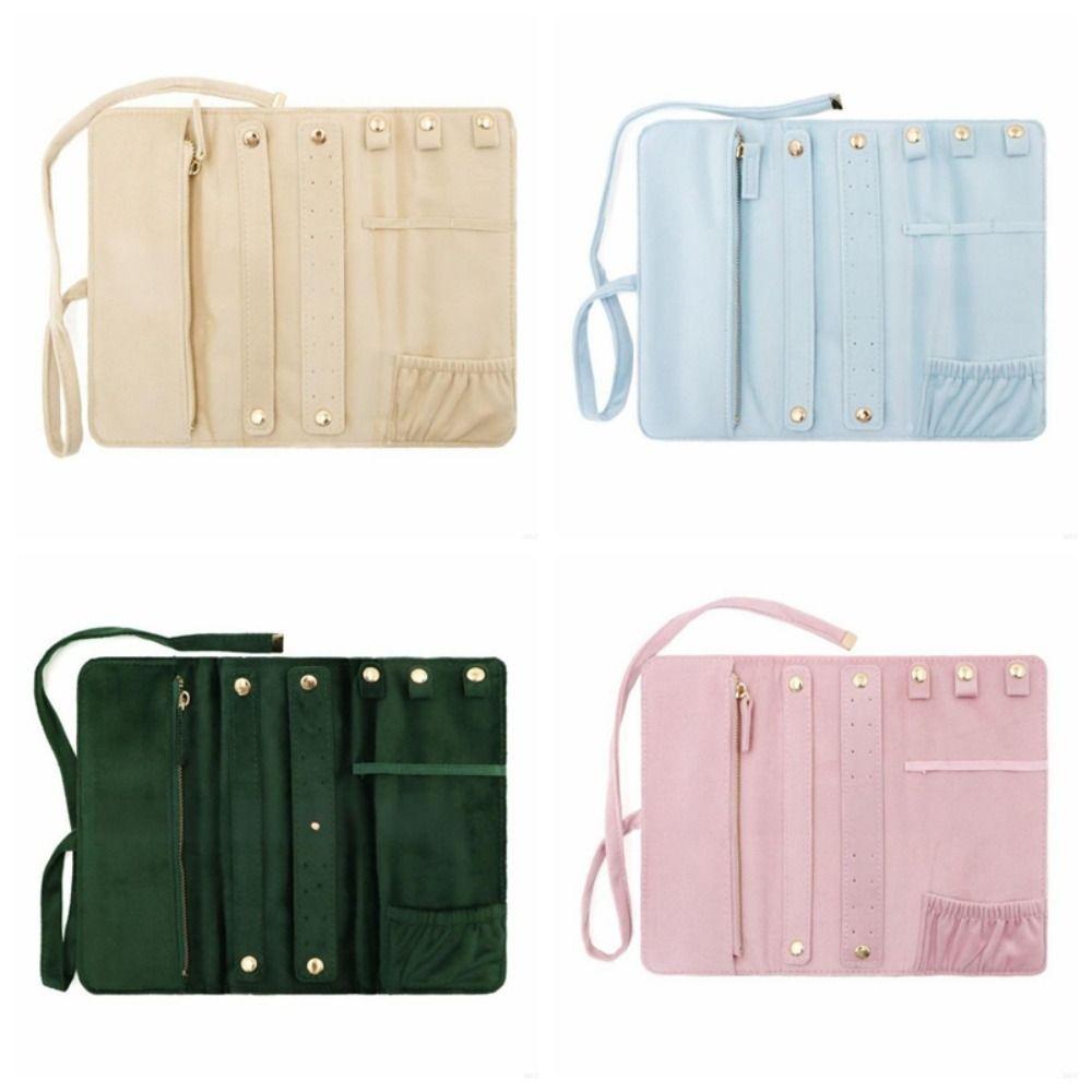 Lace Up Jewelry Storage Bag Bracelet Necklace Velvet Jewelry Holder  Outdoors