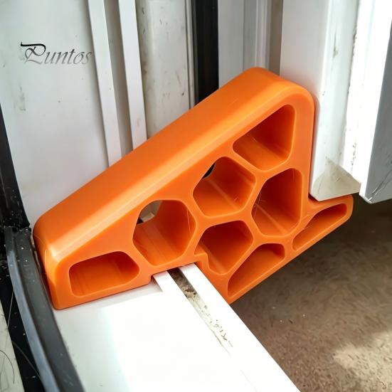 Heavy Duty Door Stop 2/3/4Pcs Window Stopper with Track Lock, Safety Non Slip Wedge Wedge, No-Tool Installation Balcony Security