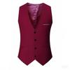 Men's Slim Fit Vest Gray Cotton