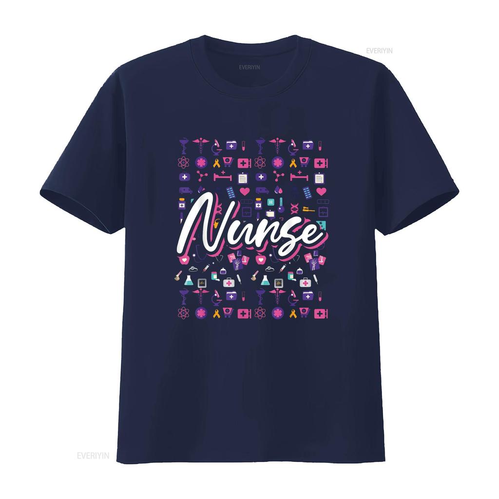 Nurse T Shirt Vintage Washed Slightly Homme Top For Everyday Wear Fashion Streetwear Stylish Graphic Unisex Breathable Soft