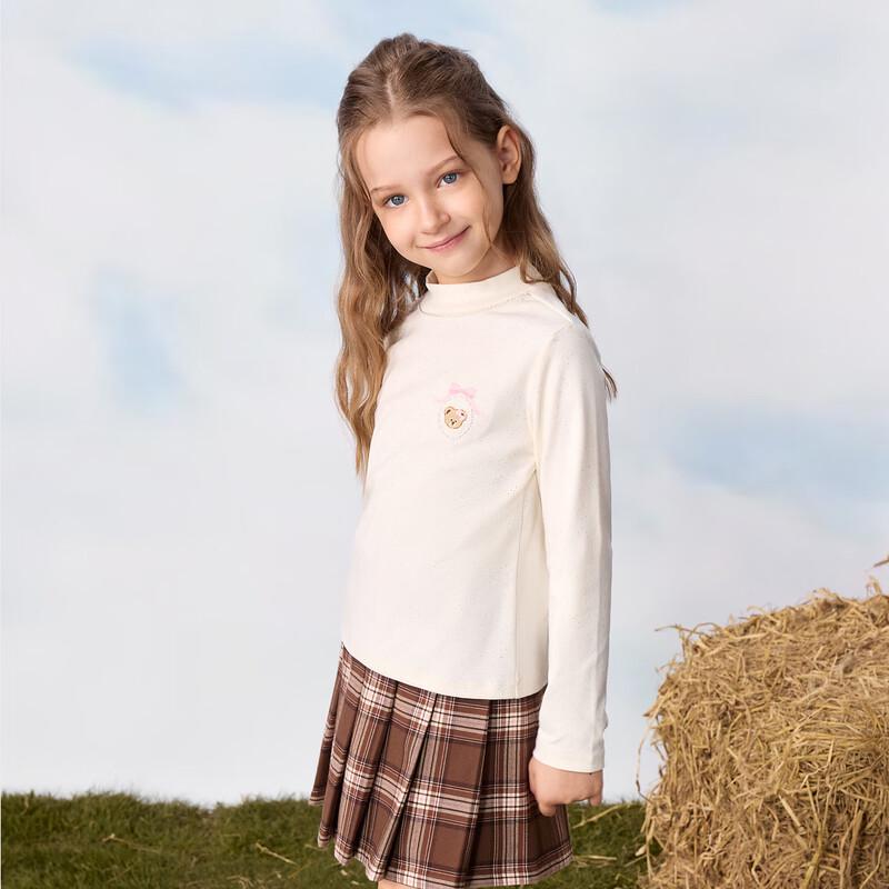 PawinPaw Girls' Cartoon Bear Long Sleeve T-Shirt