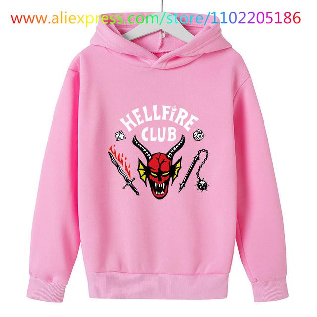 2025 Kinderbekleidung Club Sweatshirts 4-14 Jahre Kinder Baby Mädchen Beliebt Stranger Things 5 Kapuzenpullover Bedruckte Kapuzenpullover Lange Ärmel Kinder Oberteile