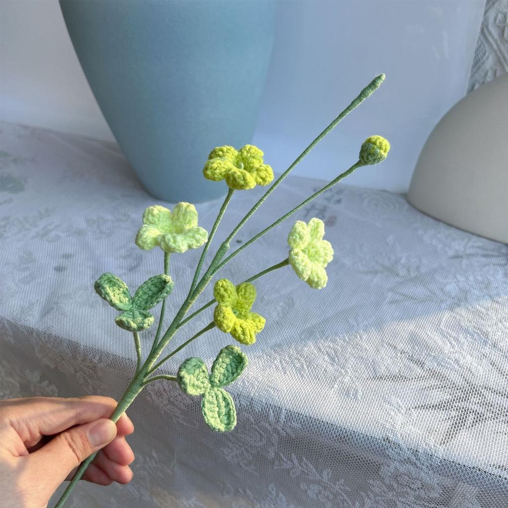 Lovely Crochet Flower Bouquet Knitting Flower Handmade Flowers Tables Decor Halloween Gifts