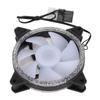 RGB Case Fan 120mm Fan Good Heat Dissipation LED Colorful Two Way Installation Chassis Fan for Desktop Computer