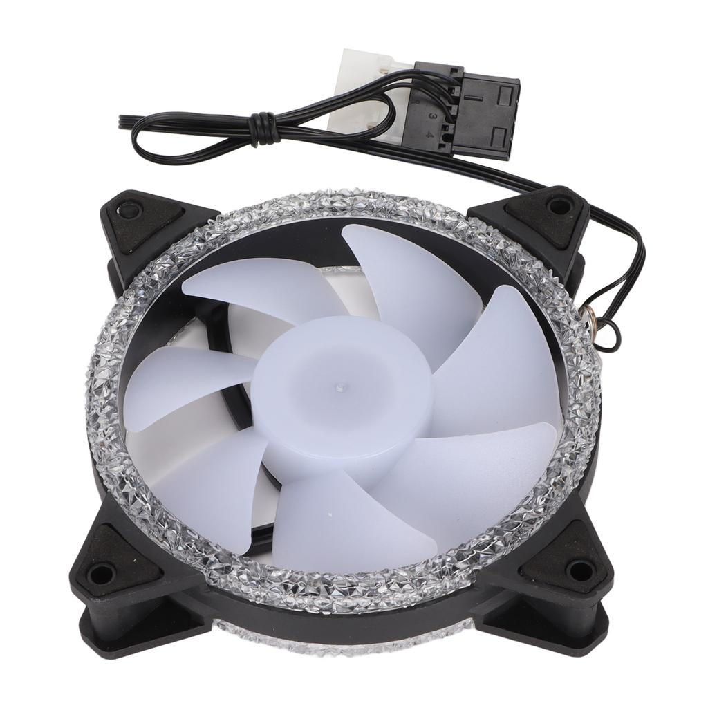RGB Case Fan 120mm Fan Good Heat Dissipation LED Colorful Two Way Installation Chassis Fan for Desktop Computer