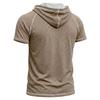 Men’s Shirts Short Sleeves Hooded T-shirts Fitness Tops Summer Casual Wear Pullover Hoodie