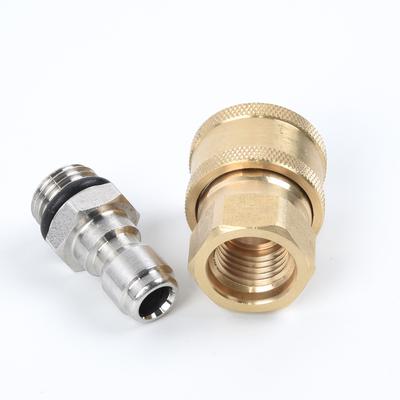 Pressure Washer Jet Wash M22 Female To 1/4 Male Brass Converter Connector Joiner
