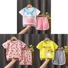 Baby Cotton T Shirt And Shorts Set With Animal Prints For Summer Toddler Wear