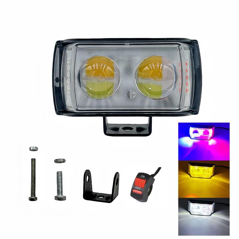 Motorcycle LED flasher Driving Fog Light Auxiliary Spotlight  4 Color Light for ATV SUV UTV motorcycle accessories light 12-32V