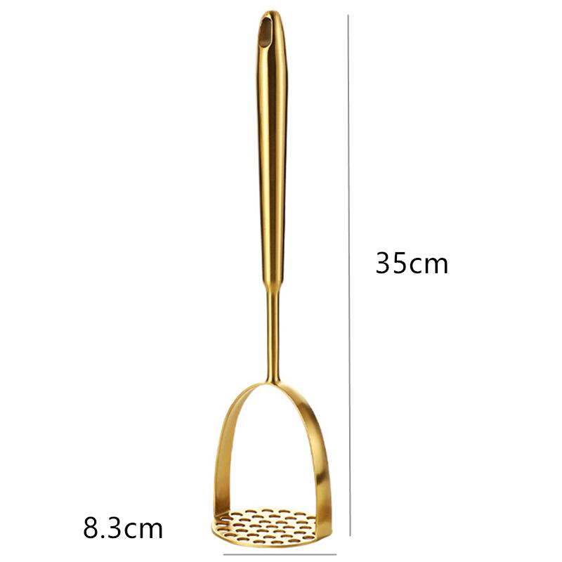 Inicio Triturador de patatas de acero inoxidable Triturador manual de alimentos Prensador de ajo suave Prensador de calabaza Utensilios de cocina Utensilios para el hogar