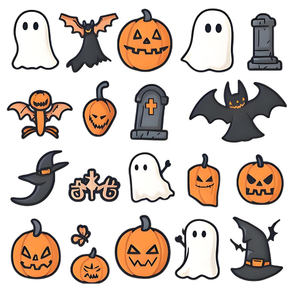 Halloween Sticker Cartoon Graffiti Style, Multi-Scene Application Texture Personalized Sticker