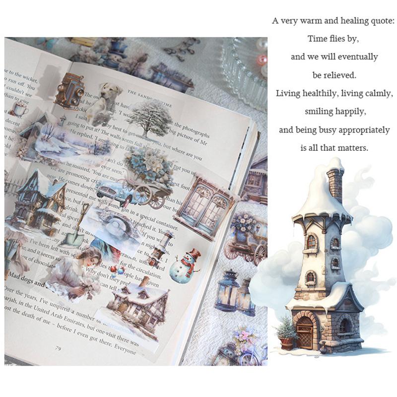 20 Sheets,Garden Sticker Book , Scrapbook Material Notebook Phone Case Diary Aesthetic Decorative Stationery Stickers