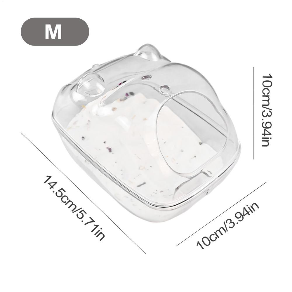 Pudełko do kąpieli piaskowej dla chomika Pudełko łazienkowe dla chomika Habitat do czyszczenia ciała małych zwierząt Dla myszoskoczków Kontener do kąpieli szynszyli