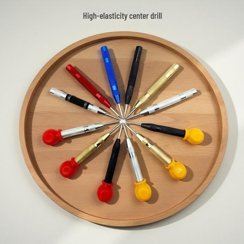 Premium Automatic Center Punch for Metal & Wood - High Elasticity, Anti-Deviation, Handheld Positioning Drill Bit