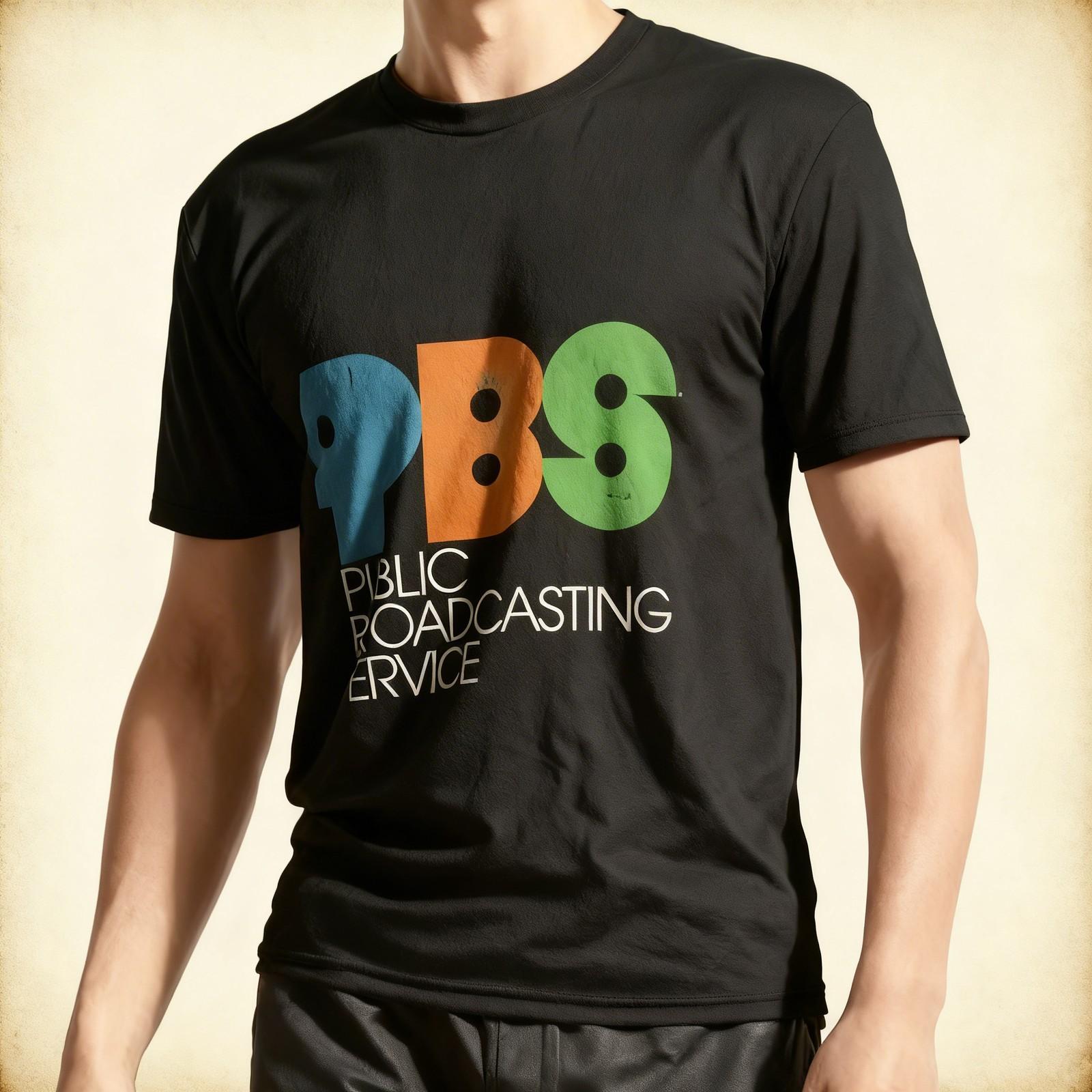 New PBS Vintage Logo Distressed Active Logo American T-Shirt Funny Unisex T-Shirt XXXL