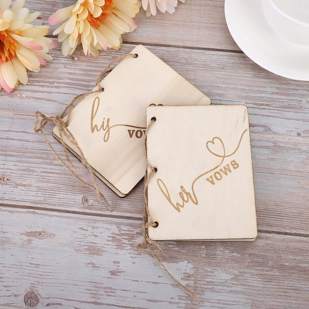 2pcs Wedding Ceremony Party Vow Booklets Oath Book Props Decoration AccessoryType 2