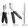 Ingrown Toenail Clipper & File Set with Anti-Splash, Large Opening, Slanted Tip, Flat Mouth Design
