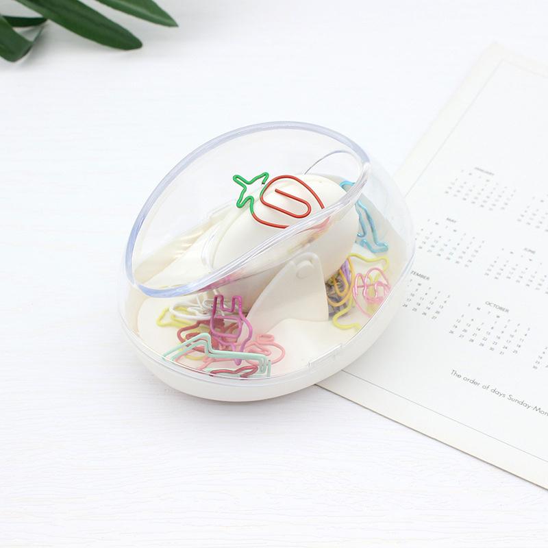 Paper Clips Storage Box With Magnetic Paperclips Holder Bookmarks Dispenser Home School Office Supplies белый