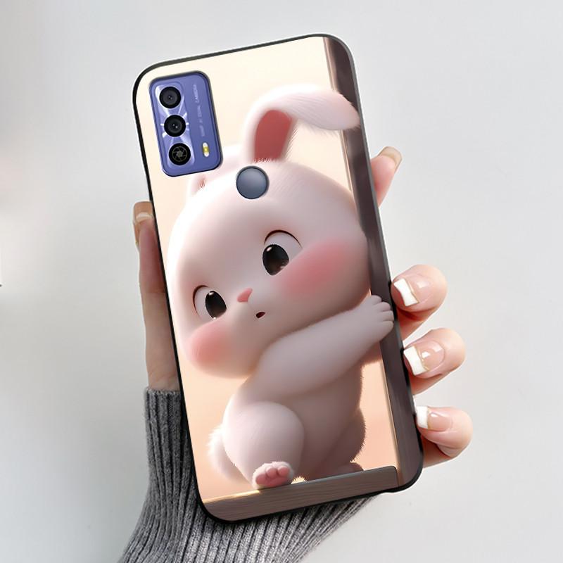 Phone Funda For TCL 20B 20Y 20E Case Aesthetic Cute Cat Astronaut Black Soft Silicone TPU Capa for TCL 20E 20Y 20B Back Cover