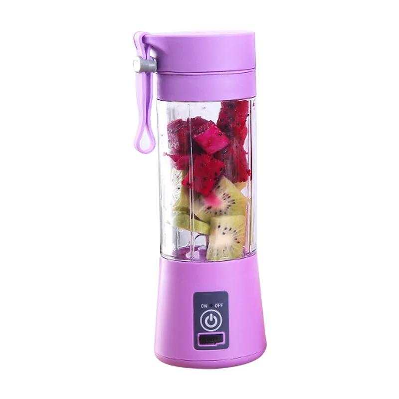 Tragbarer Mini-Mixer mit 380 ml für Shakes und Smoothies, wiederaufladbarer USB-Reise-Fruchtsaftbecher, Hand-Fruchtmixer-Saftbecher