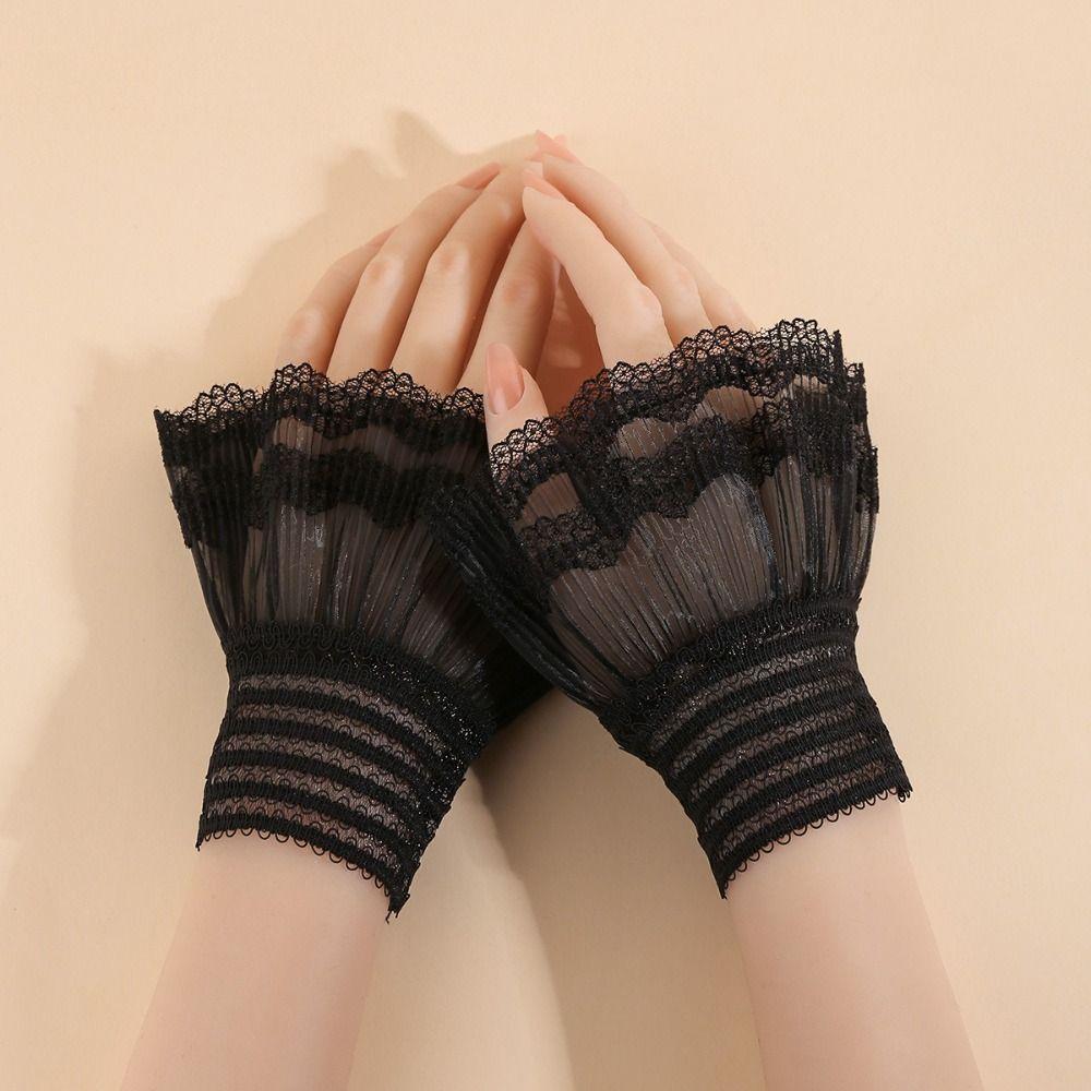Detachable Fake Cuff White Black Lace Cuff New Sweater Cuffs