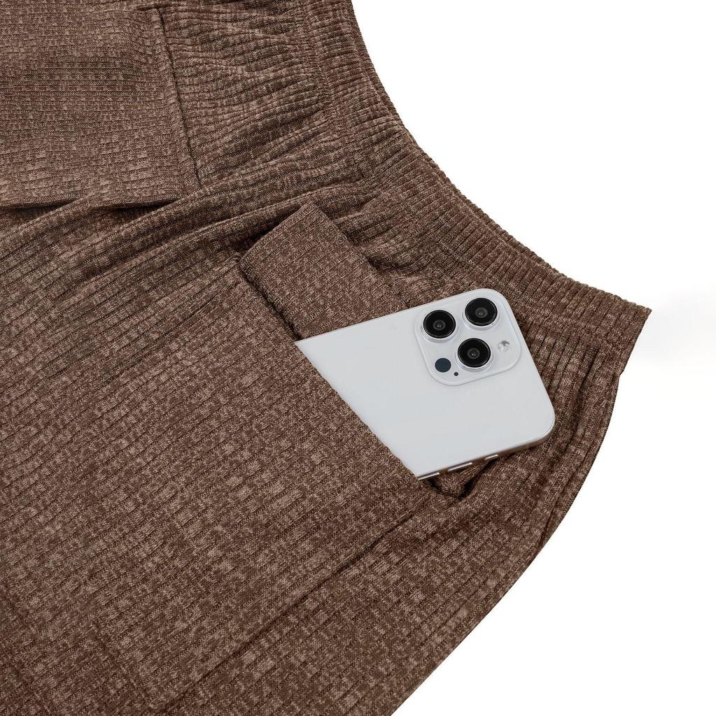 Summer Women'S Casual Style Loose Round Neck Solid Color Short Sleeved Top And Shorts Set