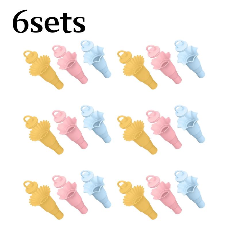 3pcs Collapsible Ice Cream Popsicle Mold with Sealing Lid Reusable Ice Pop Holder Homemade Fruit Juice Smoothies