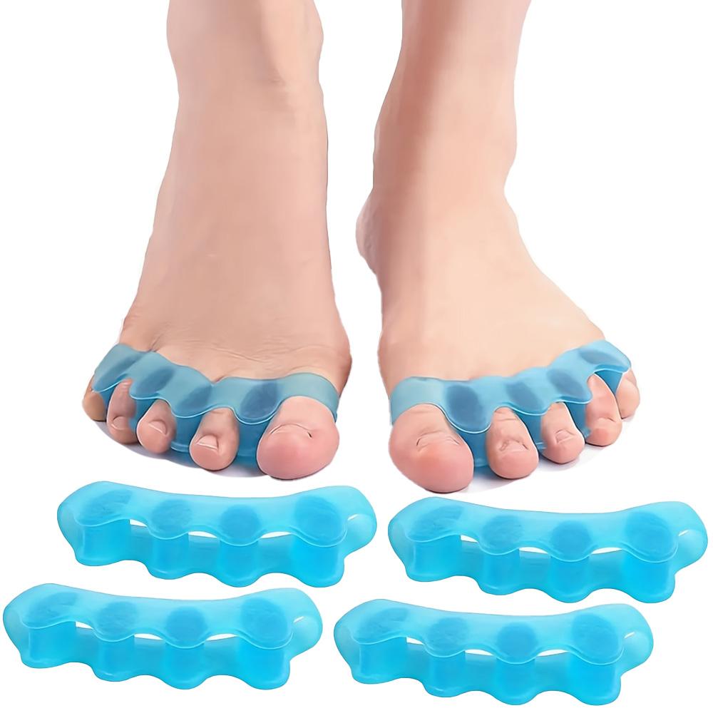 2pair Toe Separator Correct Foot and Bunion Pain Thumb Divider Silicone Toe Straightener for Overlapping Toes Foot Care Tools