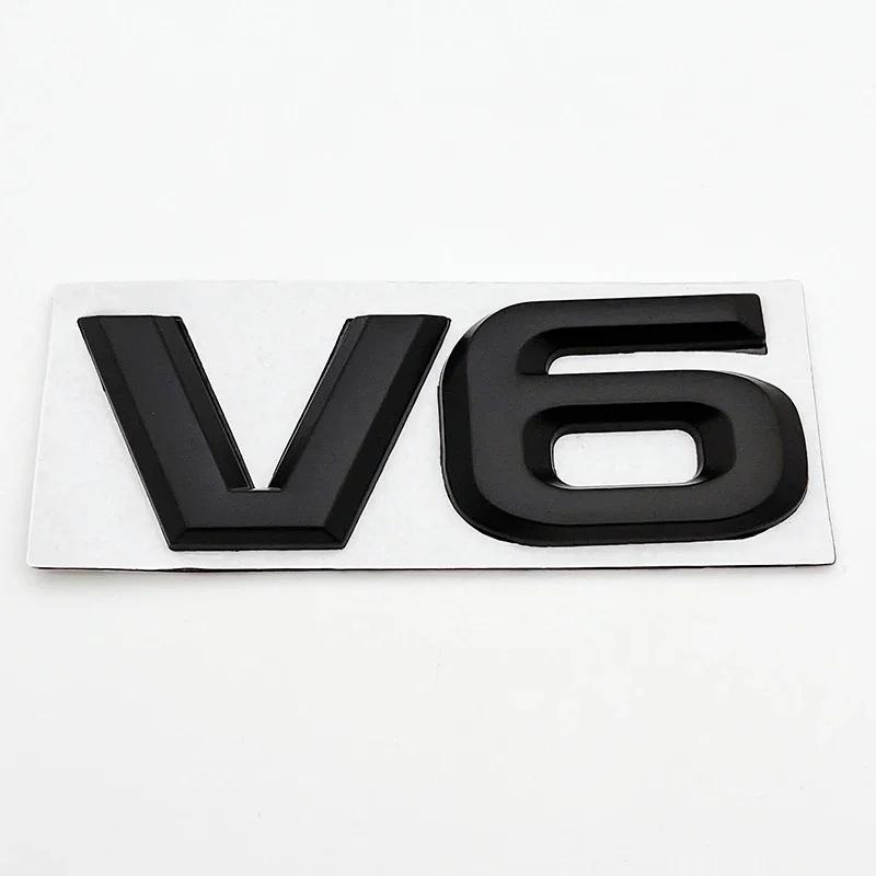 3D Metalinis V6 V8 Logotipas Automobilio Variklio Ekranas Emblema Ženklelis Lipdukai Dekoratyviniai Lipdukai Toyota BMW Benz Honda Mazda Automobilių Aksesuarai
