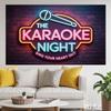 Neon "The Karaoke Night" Backdrop for Birthday & Music Parties