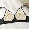 Black Lace Stitching Large Size Bra Without Mold Cup Large Size Underwear