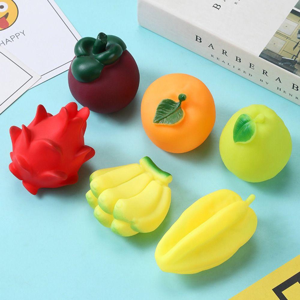 Kneading Vegetable Baby Bath Toys Sound Fruit Play Water Bath Toy  Children Adult