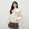 Autumn Water Elegant Women's Retro Bow Short Down Jacket