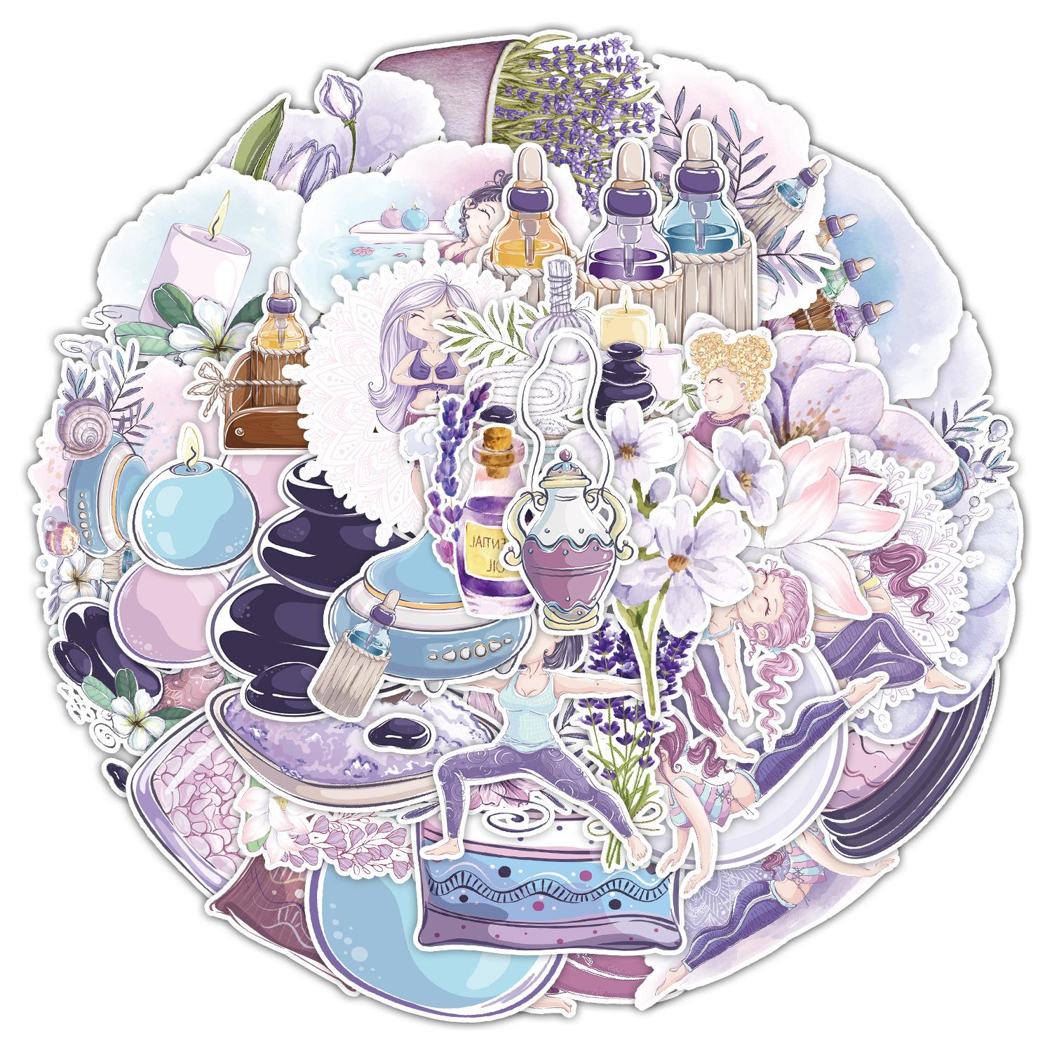 

40 Yoga Girl Doodle Stickers Mobile Phone Water Cup Suitcase Decoration Stickers Waterproof Creative Stationery Stickers