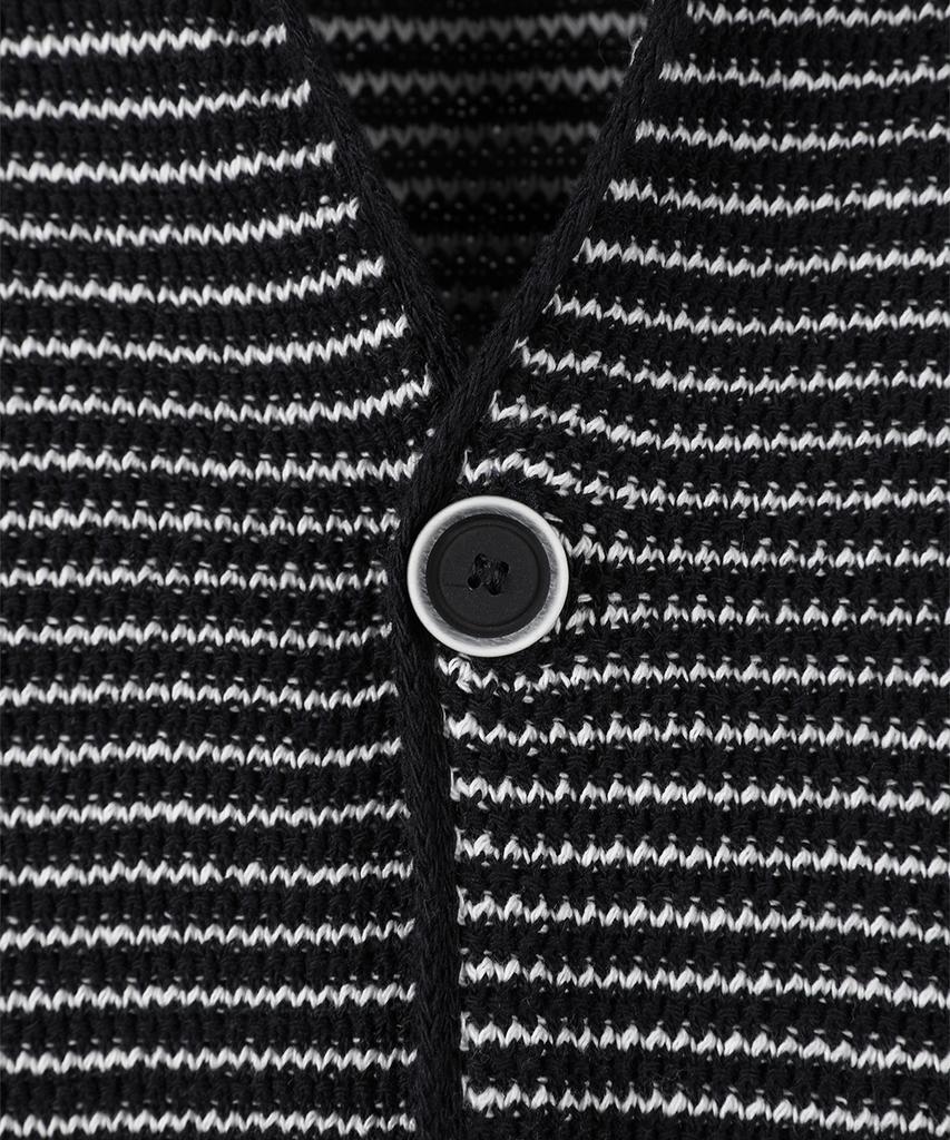 Panicale Cotton Blend Striped Knit Jacket [Navy]