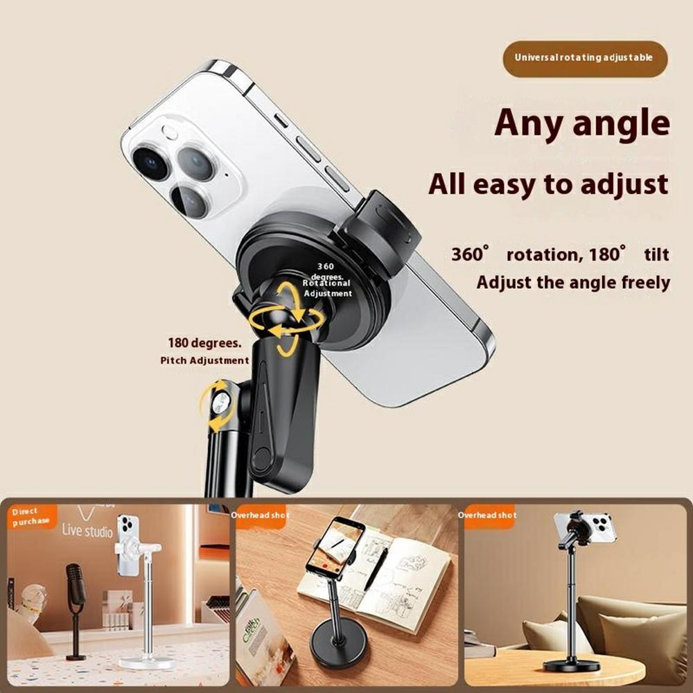 T16 Rotating Extendable Desktop Phone Holder Livestream Vlog Recording Adjustable Stand