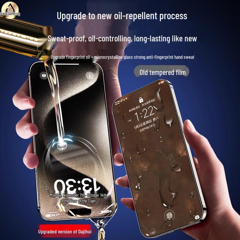 iPhone 17 Pro Max Anti-Peep Tempered Glass Screen Protector, Dust-Free, Compatible with XR and 16 Pro.