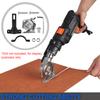 Conversion tool from electric drill to fabric cutter, highly  , polished blades for gentle shearing, with special positioning slot design for ceil