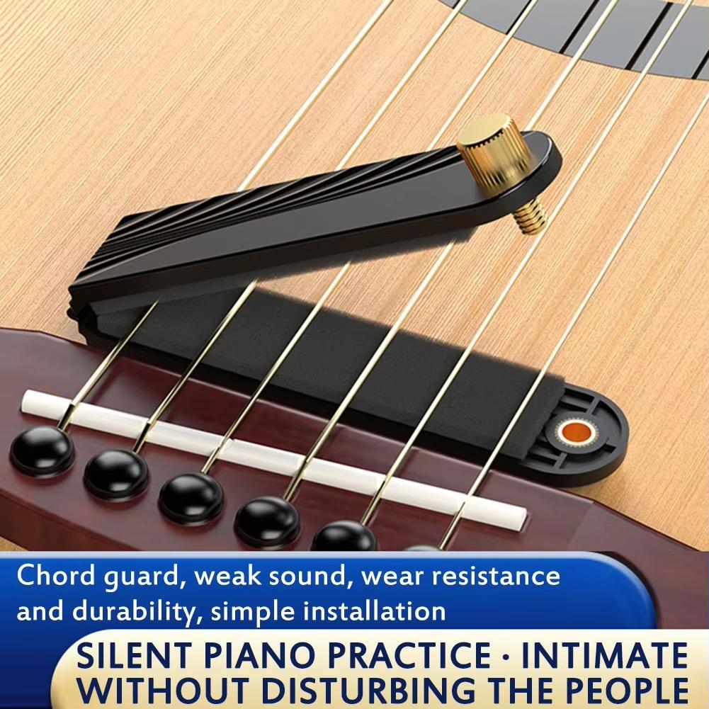 Pro Guitar Mute Silencer Pad | 3D Neoprene Acoustic Dampener | Noiseless Home Practice & Studio Recording Accessories