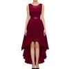 Luxury Elegant Chic High-End Short Front Long Slim Sleeveless Dress